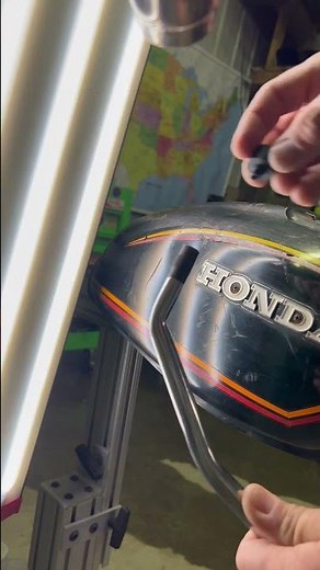 Motorcycle Dent Removal on a Vintage Honda Gas Tank - Fuel Tank Paintless Dent Repair