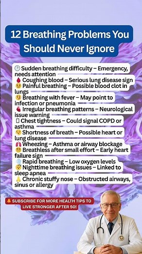 💨 12 Breathing Problems You Should Never Ignore After 50!
