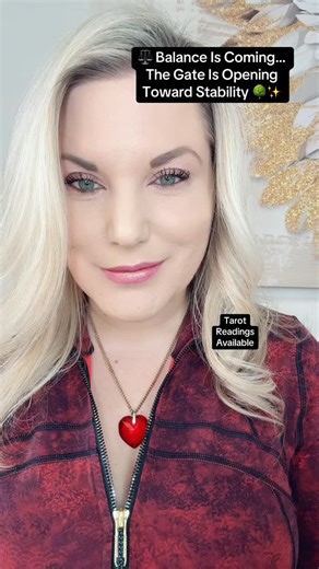 Kelly Lorraine on Instagram: "⚖️ Balance Is Coming… The Gate Is Opening Toward Stability 🌳✨🔮 The Scales bring a message of balance, equal give-and-take, and even soul agreements or contracts. The Tree shows stability and growth — deep roots being formed. This feels like a soul contract to evolve into a more grounded, aligned version of yourself. But past sadness must be released. The Gate is opening… the path forward is available. The question is: are you ready to walk through toward happiness