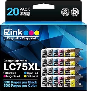 INK4U Compatible LC75 Ink Cartridges Replacement for Brother LC75 LC71 LC79 XL for MFC-J6510DW MFC-J6710DW MFC-J6910DW MFC-J280W MFC-J425W MFC-J430W Printer(5 Black,3 Cyan,3 Magenta,3 Yellow,14 Pack)