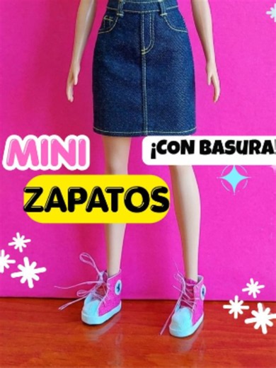 Cómo hacer ZAPATOS miniatura para muñecas con basura, recicla tu cubrebocas, palito de paletas, blister de pastillas👟 #manualidadesparamuñecas