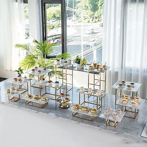 [Hot Item] Dessert Table Decoration Display Buffet Pastry Snack Rack for Catering Buffet