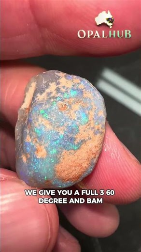 22.8ct Dark Opal Nobby | Lightning Ridge Rough | Electric Colour on Dark Base