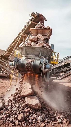"From Rock to Road: Inside a Quarry Crusher"