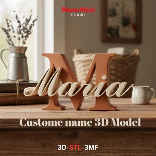 Custom 3D Name Model | Personalized Text Sign, STL & 3MF (digital Download) - Etsy