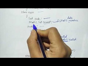 static member function | Example | Hindi | Object oriented C++ | Lec-67 | Niharika panda