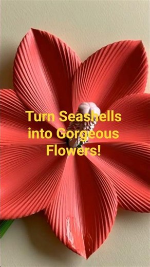 Craft a Stunning Flower from Seashells – Easy DIY Art! #shorts