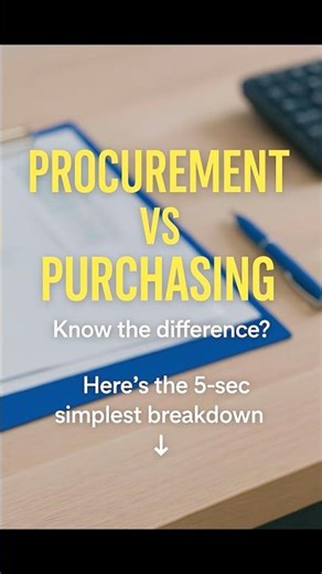 📌 Procurement vs Purchasing Explained In 5s 🤯#shorts #ytshorts #viralvideo