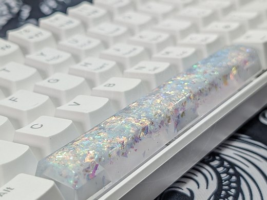 Holographic Glitter Resin Spacebar: Cosmic Mx-style Keyboard Accessory - Etsy