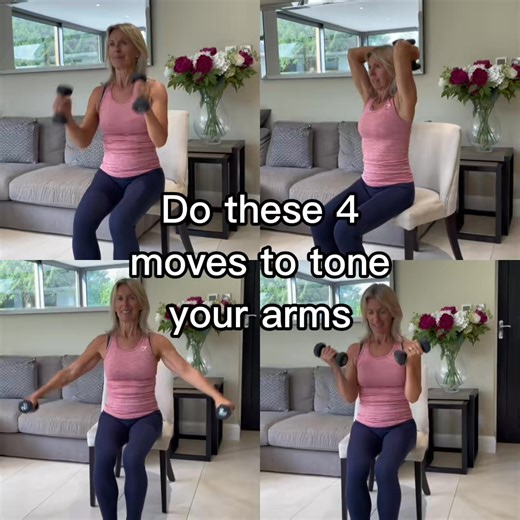 172_Get rid of bat wings by doing these 4 arm exercises at home. Just grab some dumbbells and lets go! 💪🏽 #batwing #armworkout #beginner #arm #weights #bingowings #workoutathome #keepf | Floren Michha