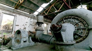 Exploring an Abandoned Power Plant with an Old Turbine - 4K Video