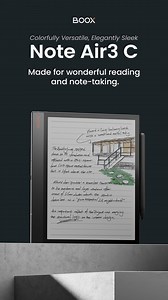 #NoteAir3C, Colorfully Versatile! It is the COLOR ePaper notebook that empowers your thinking and creating in work and life. Order yours now at https://shop.boox.com/products/noteair3 | BOOX