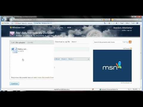 Hotmail - Open Word Document