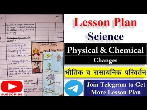 Physical & Chemical Changes | Science Lesson Plan | Physical Science Science Lesson Plan for B.Ed.