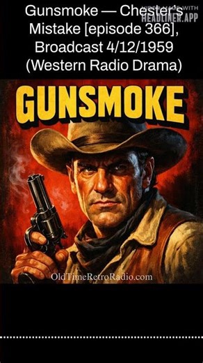 Gunsmoke — Chester’s Mistake [episode 366], Broadcast 4/12/1959 (Western Radio Drama) | Gunsmoke...