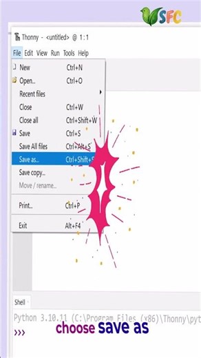 How to Save Your Python File in Thonny | Python for Kids – Lesson 5