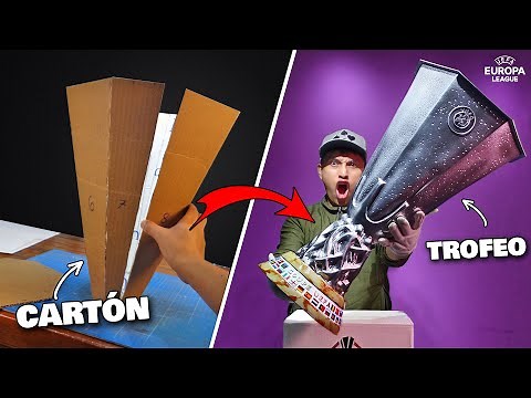How to Make a Cardboard UEFA Europa League Trophy - TUTORIAL - DIY