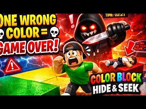 I played Color Block Hide and Seek on Roblox until I won
