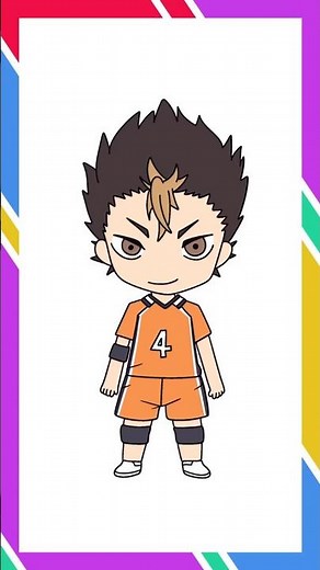 Drawing Yuu Nishinoya | Haikyuu!! Cartoon Easy