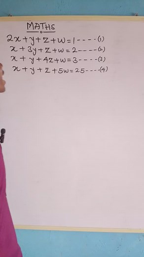 Solving Simultaneous Equations with Four Variables