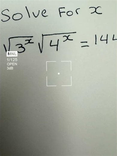 Solve for x #maths #equation #exponential