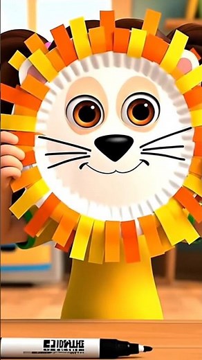 Easy Lion Mask Craft for Kids | Paper Plate DIY in 1 Minute | Min crafts | funny hack | amazing hack