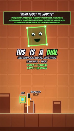 You asked for the robot. Its jump is a dial: 60 hold lengths, 60 heights. The cube has one.