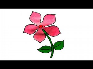 How to draw a periwinkle flower || barmasi flower drawing ||