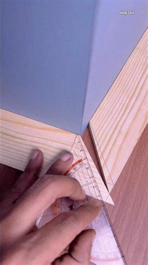 Quick Trick to Measure Non-90° Wood Corners 🔥 #woodworking #carpentry #shorts