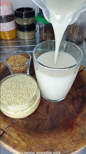 Light and nutritious smoothie (Sesame and flaxseed juice) #naturaljuice #recipes #smooth