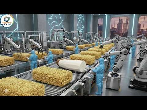 Inside a High-Speed Noodle Factory | From Flour to Packaged Noodles (Full Process)