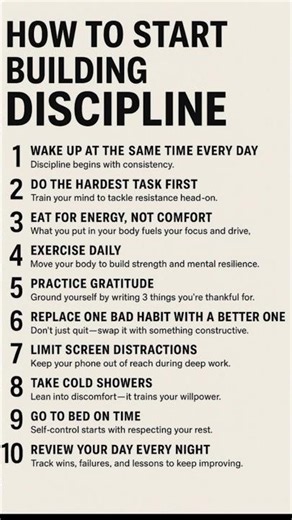 How to Build Discipline 🤔(10 Simple Habits That Change Your Life)