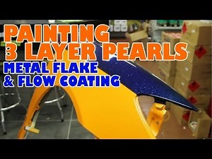 Pearl, metal flake and flow coating