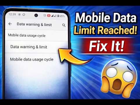 Mobile Data Not Working? Mobile Data Limit Reached Fix (How To Turn Off Data Limit on Android)
