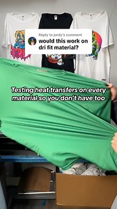 Dri-Fit Material? Easy work ✅ AND it even survived our stretch test 🤷🔥 #dtf #screenprinting #embroidery #dtfptinting #dtftransfers #directtofilm #customapparel | Ninja Transfers