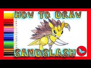 How To Draw Sandslash From Pokemon | Coloring and Drawing For Kids