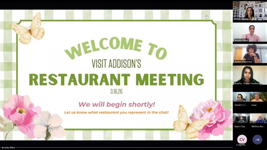 Visit Addison's Quarterly Restaurant Meeting_3-18-26