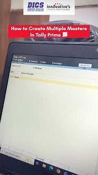 🌟 Creating Multiple Masters in Tally Prime 🌟