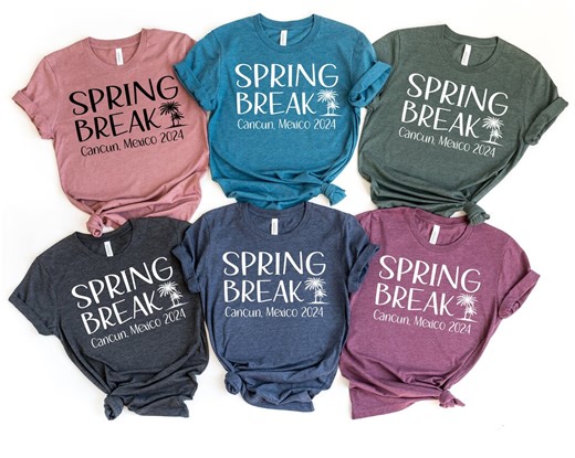 Spring Break 2025 Custom Beach Vacation Shirts for Family Friends Personalized Spring Break Cruise Group T-shirt Summer Girls Trip Tank Top - Etsy