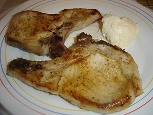 Chuletas de cerdo a la plancha