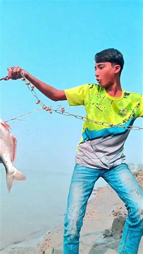 Unbelievable River Fishing Catch 😱 | Village Boy Fishing Skills 🎣