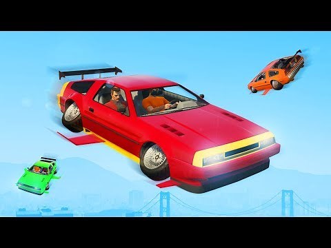 BACK TO THE FUTURE FLYING CAR!? (GTA 5 DLC)