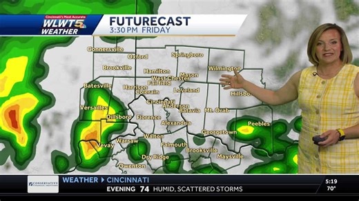 Daily Rain and Storms In Cincy This Weekend