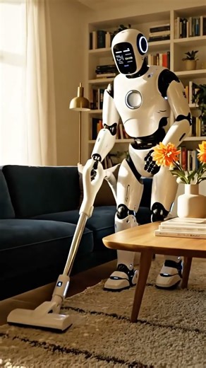 Ultra Smooth Robot Cleaning Routine! #viral #ai #shorts #trending #robot #cleaning #shortvideo