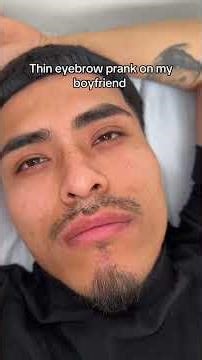 Eyebrow razor prank on my husband #prank #couple #usa #fvp#reaction