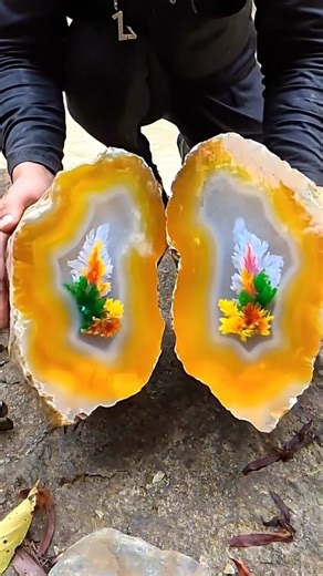 Looks Ordinary, Inside Is Unreal 🤯 #agate #gemstone #gemstone #crystals #rockhunting #satisfying