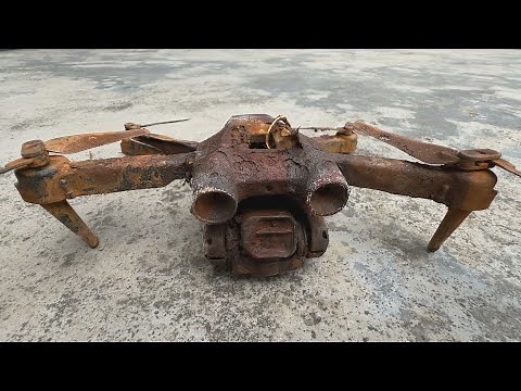Restoring drone crash in a dry fish pond | Repair flycam falls after finding it