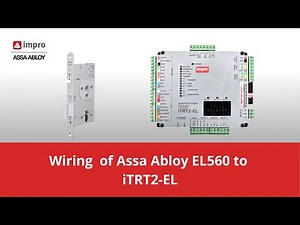 Wiring of the Assa Abloy EL560 lock to iTRT2-EL