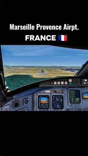 Cockpit View Landing |CRJ-900LR | Marseille, France #cockpit #landing #crj #marseille #fyp