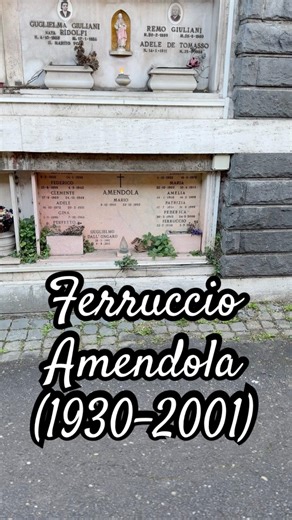 Ferruccio Amendola (1930-2001) tomba al Verano. Doppiatore. Attore. De Niro. Hoffmann. Stallone.Roma